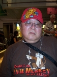 Dad after eating a hot dog