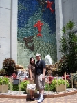 In front of fish fountain