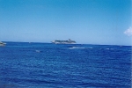View of our ship from Maui